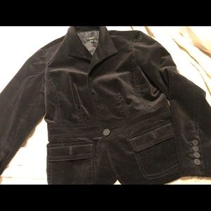 Talbots black velvet blazer& SHEARLING COAT